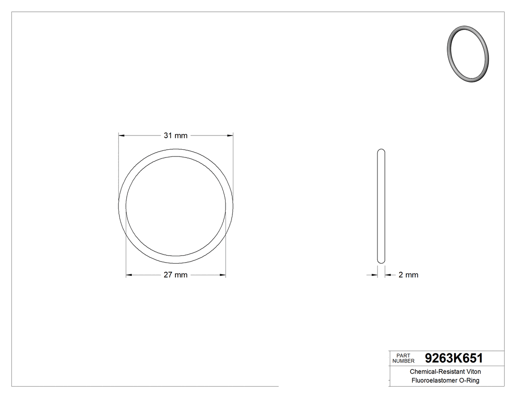Technical drawing - 9263K651